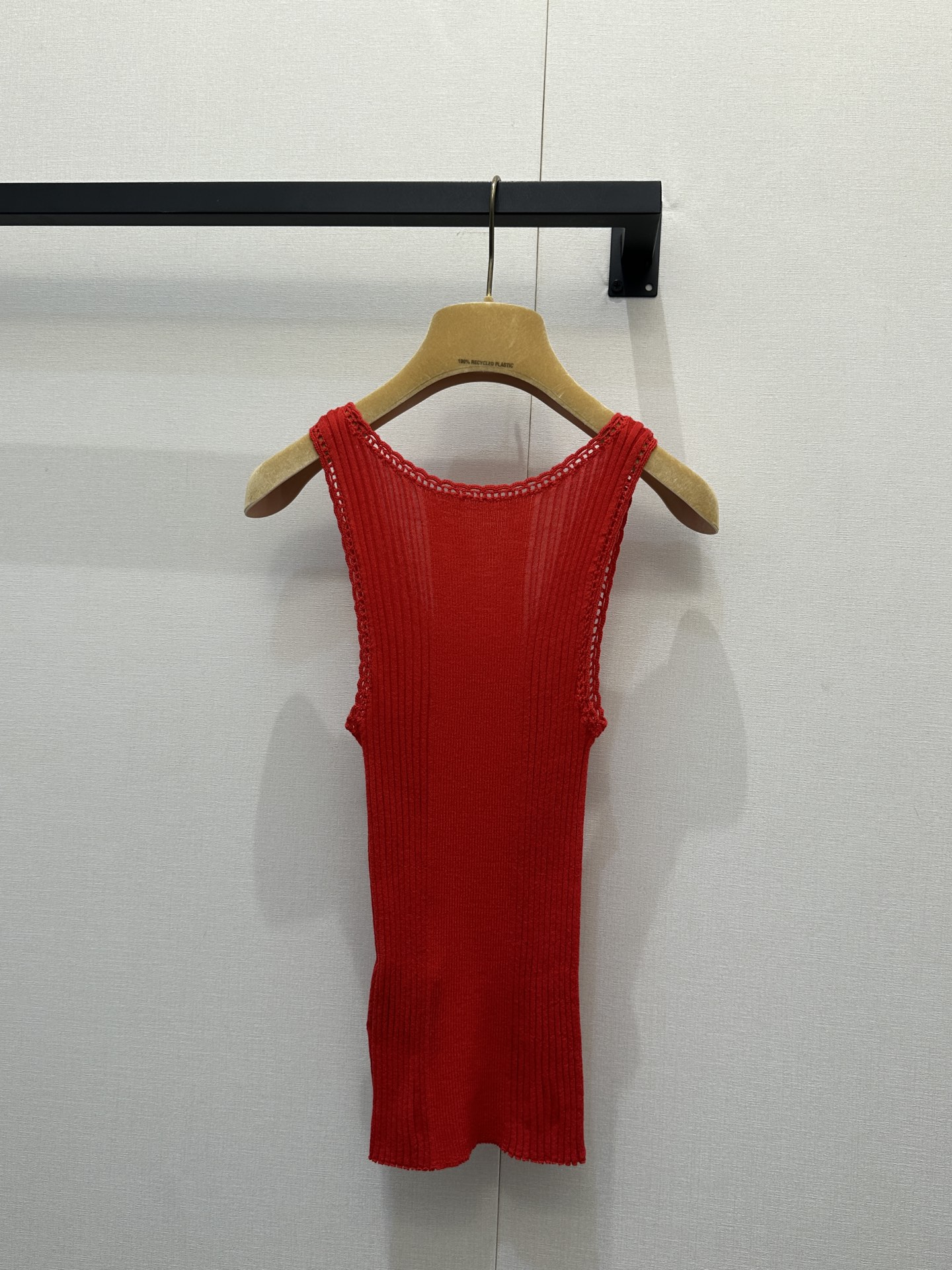 miumiu 미우미우 레이스 트림 울 민소매 니트 베스트 의류