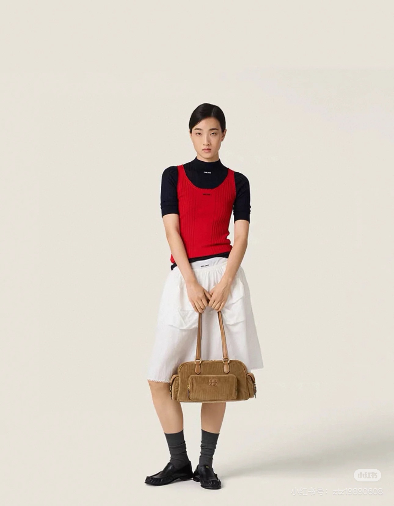 miumiu 미우미우 레이스 트림 울 민소매 니트 베스트 의류