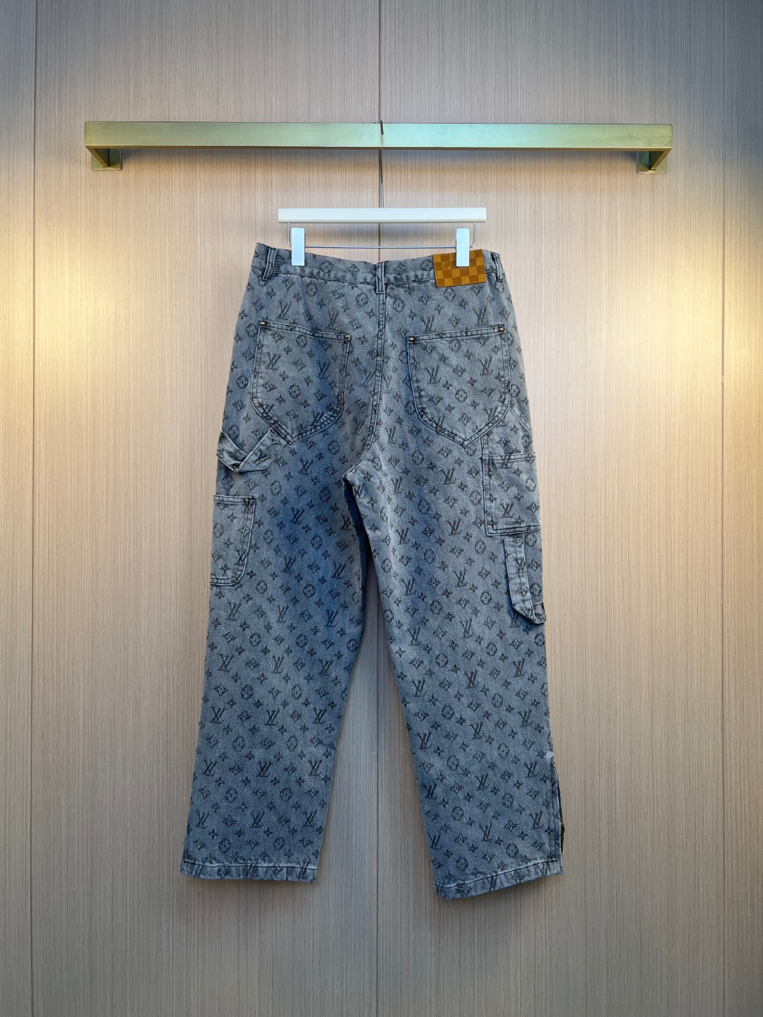 루이비통(LV) 워시드 그레이 자카드 데님 팬츠 의류