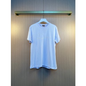 디올(DIOR) 리본 자수 반소매 티셔츠 의류