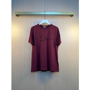 디올(DIOR) 리본 자수 반소매 티셔츠 의류