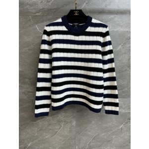 Chanel 샤넬 스트라이프 로고 긴팔 니트 스웨터 의류