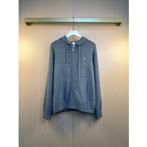 버버리(BURBERRY) 울 혼방 지퍼 후드 자수 아우터 의류