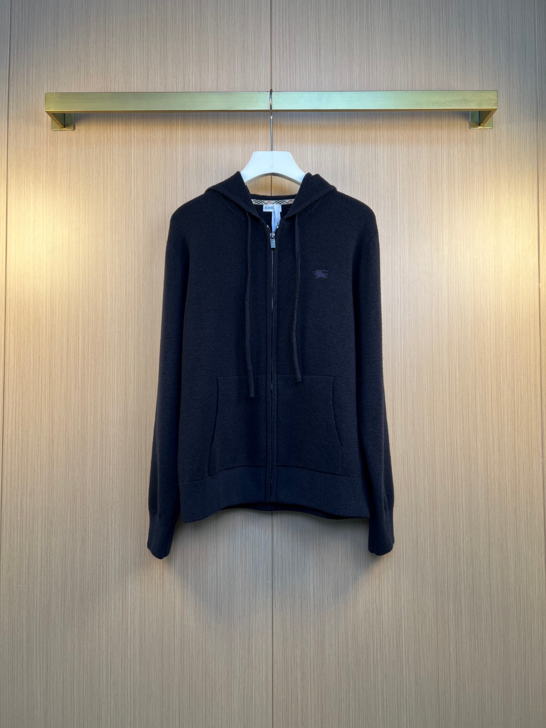 버버리(BURBERRY) 울 혼방 지퍼 후드 자수 아우터 의류