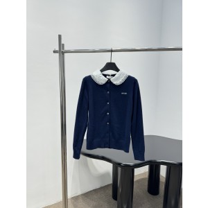 MiuMiu 미우미우 더블 칼라 울 가디건 의류