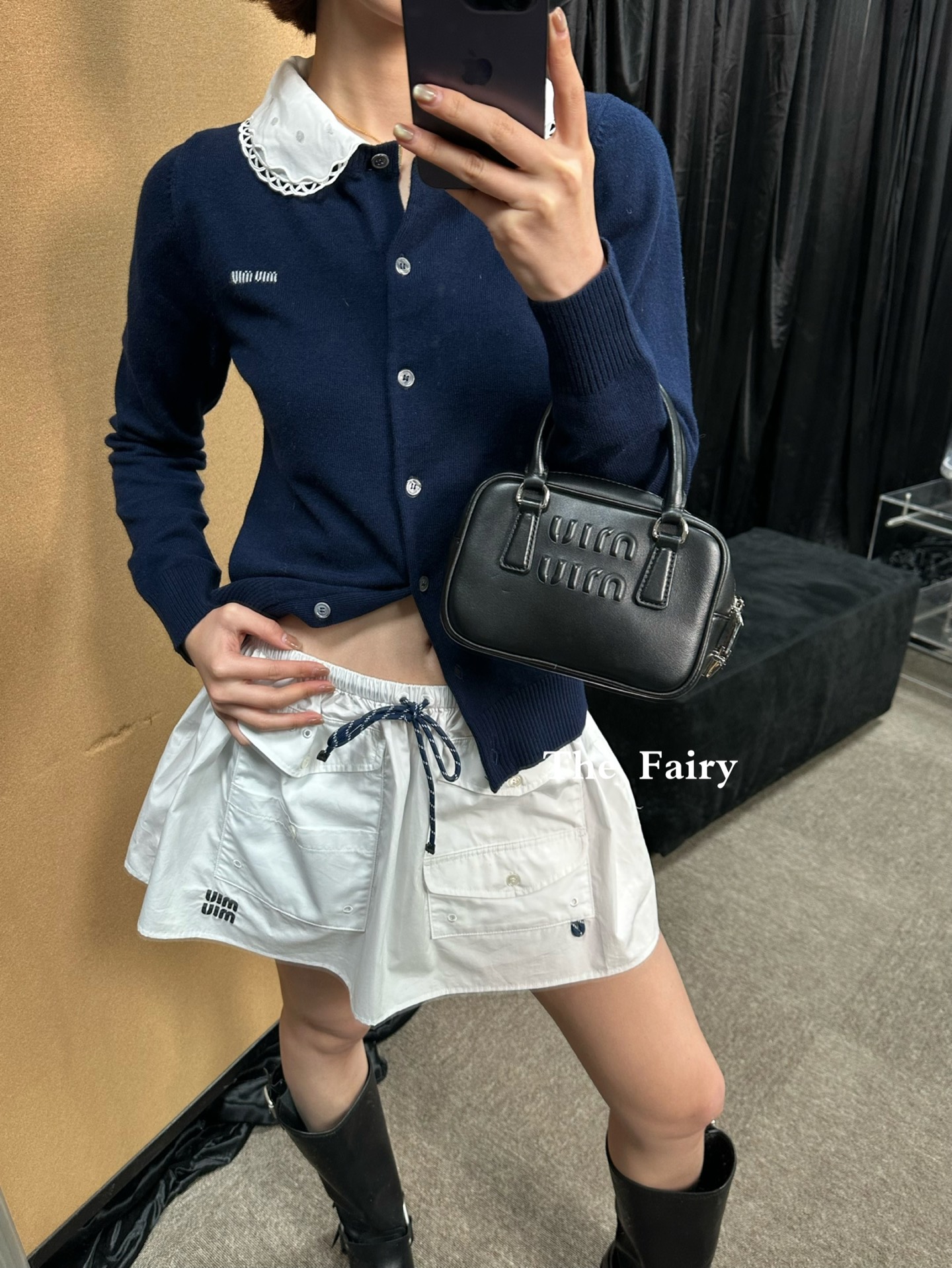 MiuMiu 미우미우 더블 칼라 울 가디건 의류