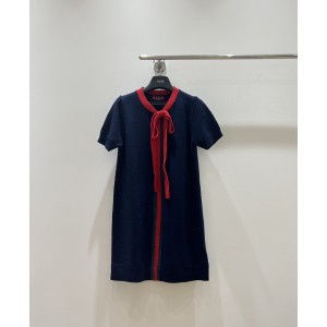 Gucci 구찌 리본 타이 배색 니트 미니 원피스 의류