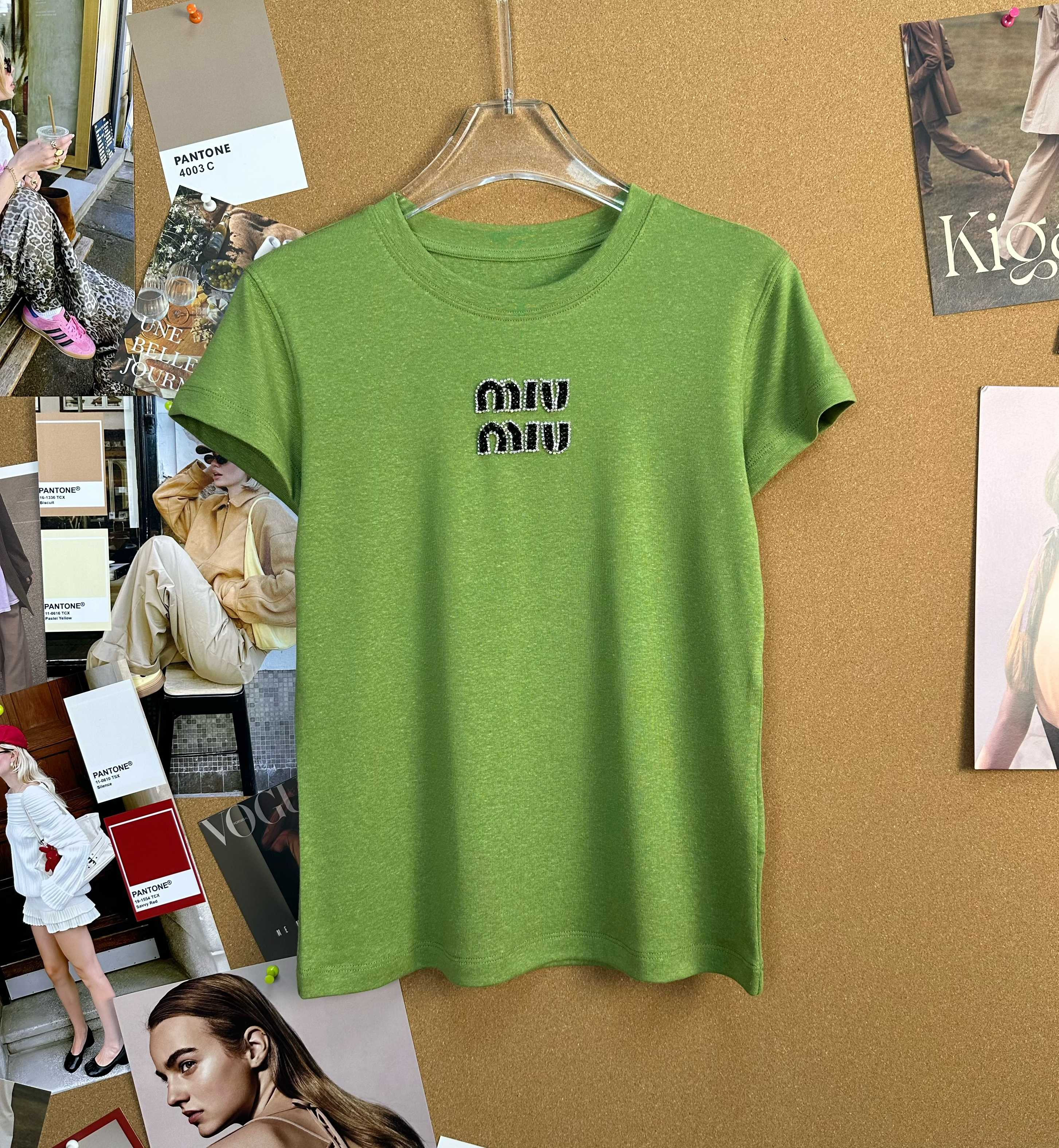 miumiu 미우미우 26 SS 시즌 로고 반팔 티셔츠 의류