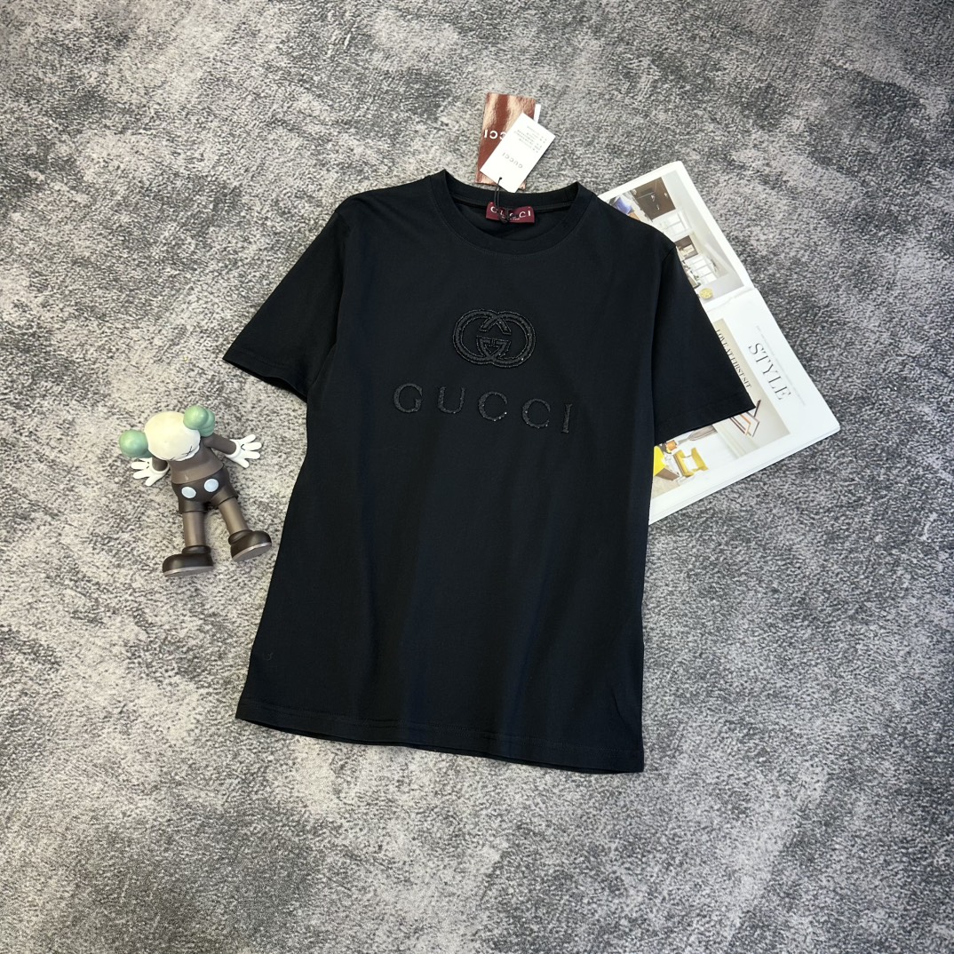 Gucci 구찌 로고 자수 반팔 티셔츠 의류