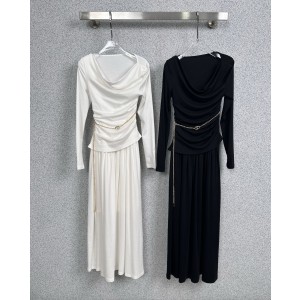 Valentino 발렌티노 카울넥 체인 포인트 원피스 의류