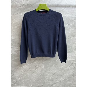 Gucci 구찌 GG 로고 펀칭 디테일 긴팔 니트 의류