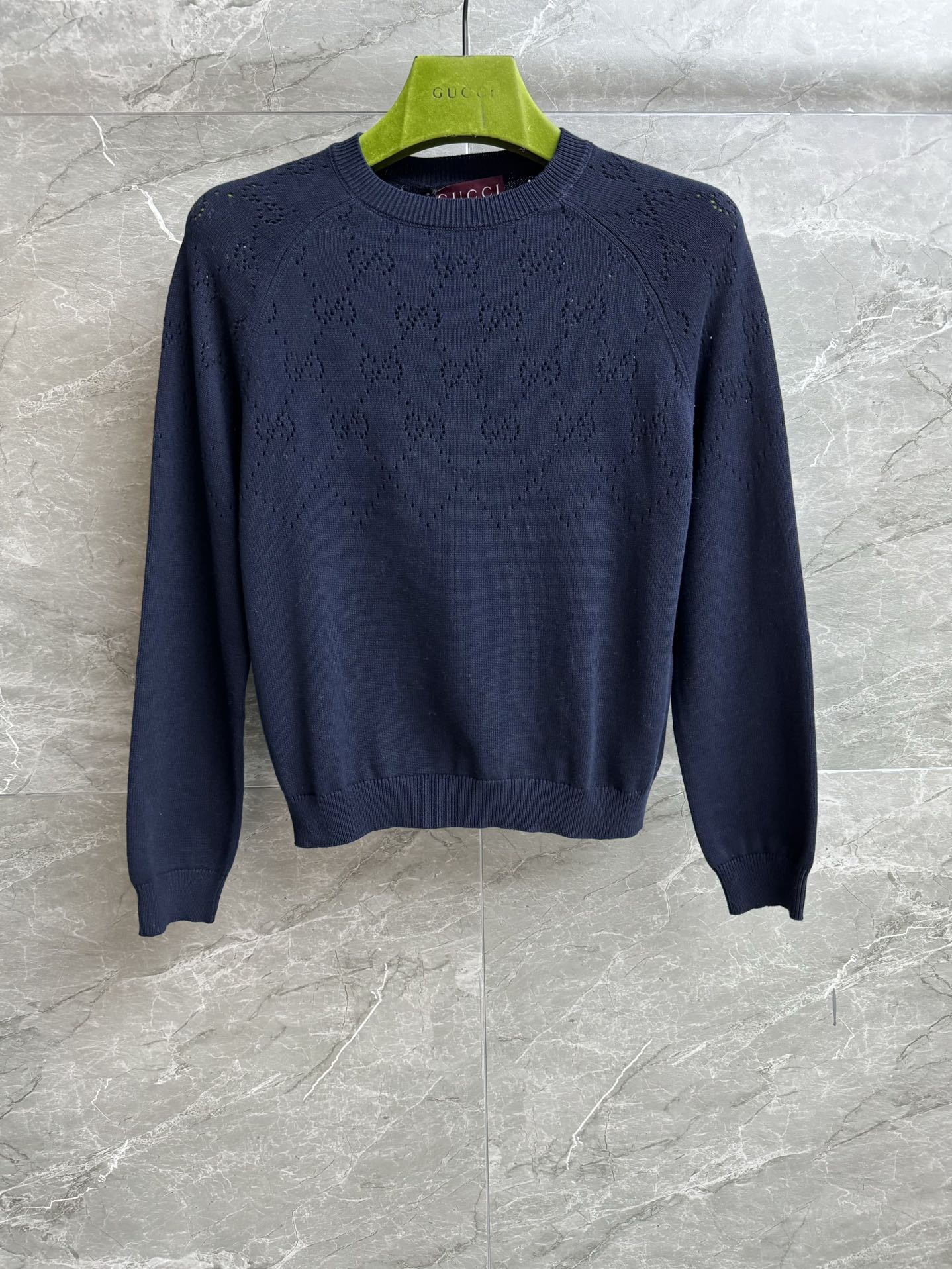 Gucci 구찌 GG 로고 펀칭 디테일 긴팔 니트 의류