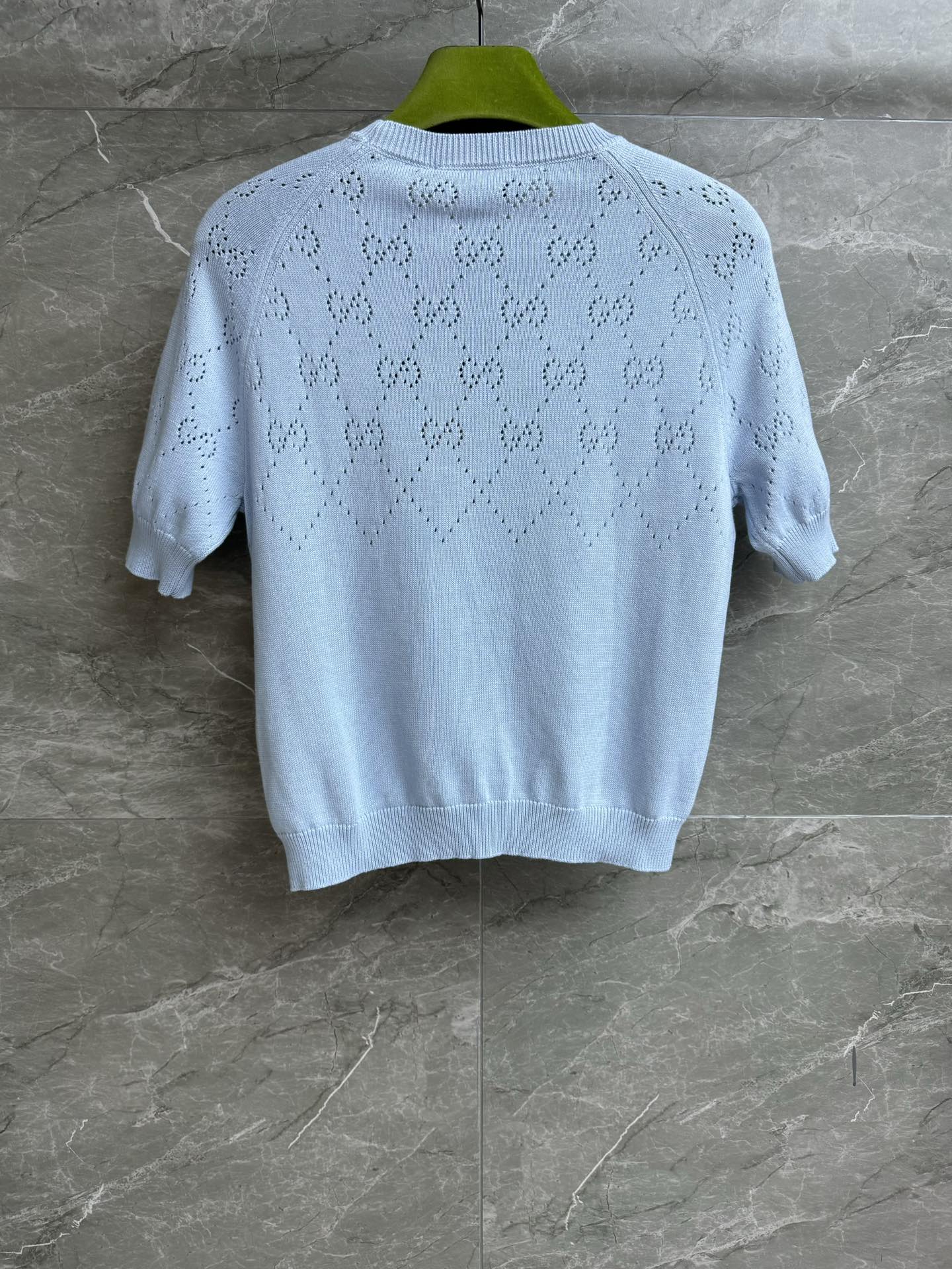 Gucci 구찌 GG 로고 펀칭 니트 반팔 의류