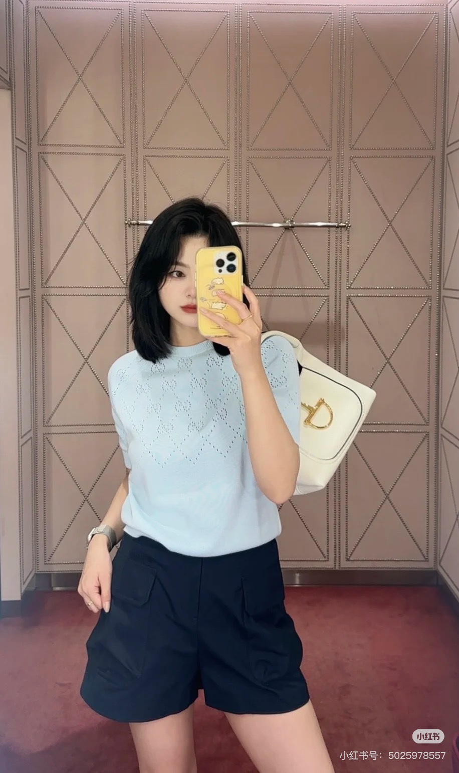 Gucci 구찌 GG 로고 펀칭 니트 반팔 의류