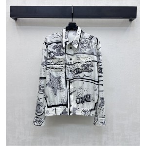 Chanel 샤넬 펄 포켓 로고 실크 셔츠 의류