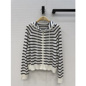 Dior 디올 마린 스트라이프 럭키 8 후드 가디건 의류