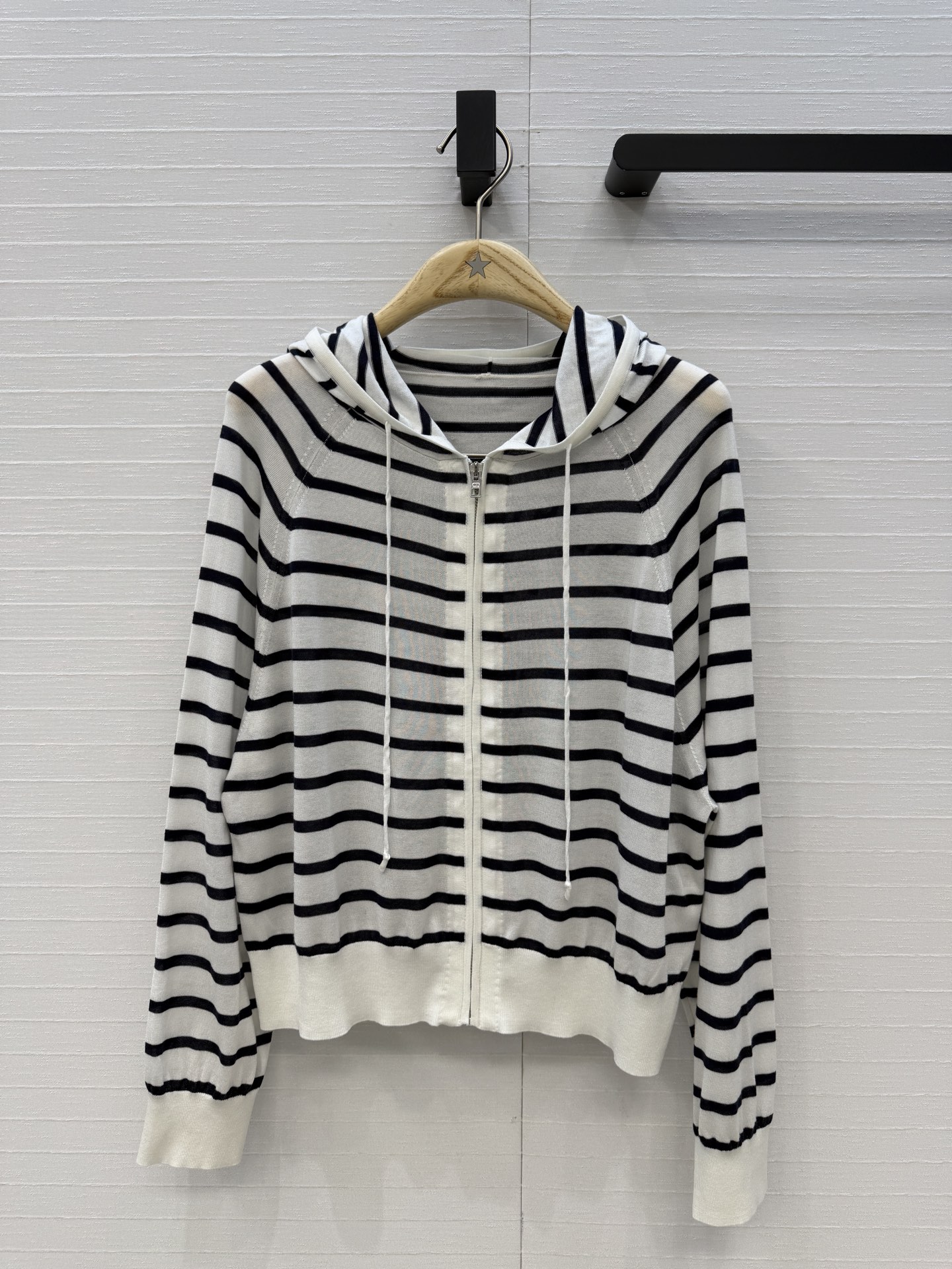 Dior 디올 마린 스트라이프 럭키 8 후드 가디건 의류