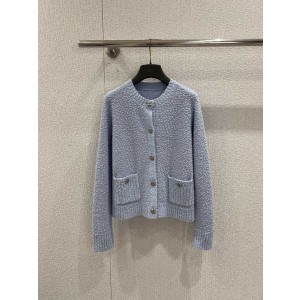 Dior 디올 텍스처 플라워 버튼 가디건 의류