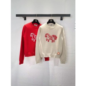 HERMES 에르메스 프리미엄 라운드 긴팔 풀오버 니트 의류