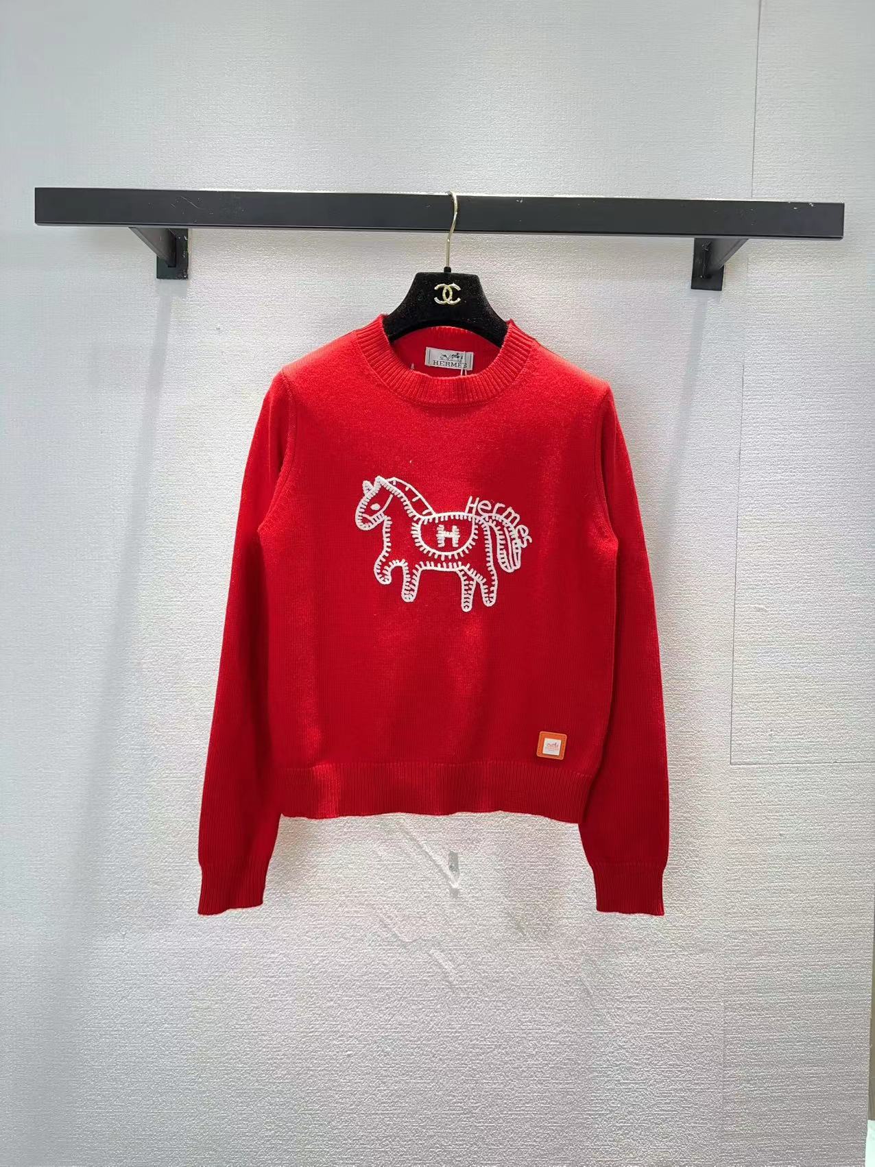 HERMES 에르메스 프리미엄 라운드 긴팔 풀오버 니트 의류