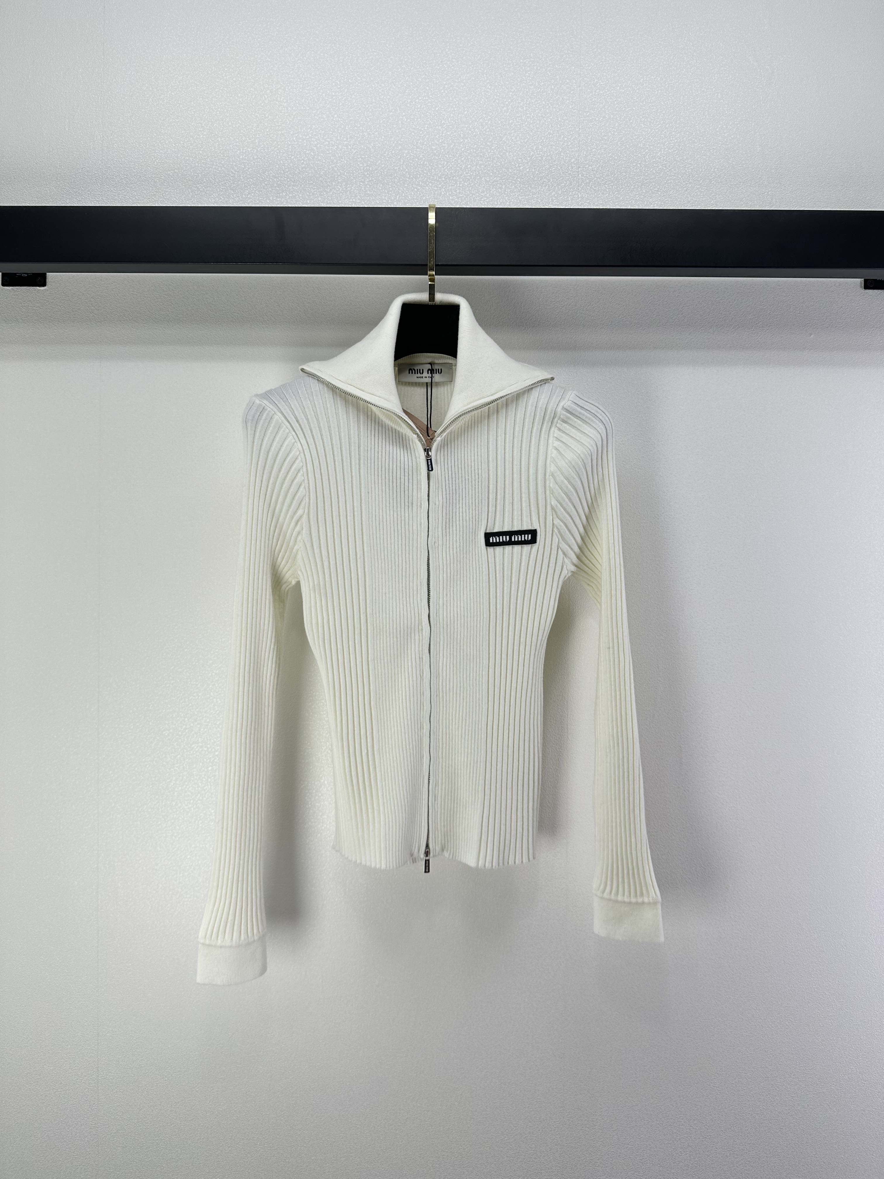 miumiu 미우미우 투웨이 집업 재킷 자켓 골지 가디건 의류