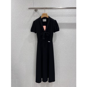 miumiu (미우미우) 리본 스트랩 블랙 원피스 의류
