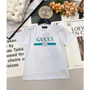 GUCCI 구찌 레터링 프린트 쿨링 코튼 반팔 티셔츠 의류