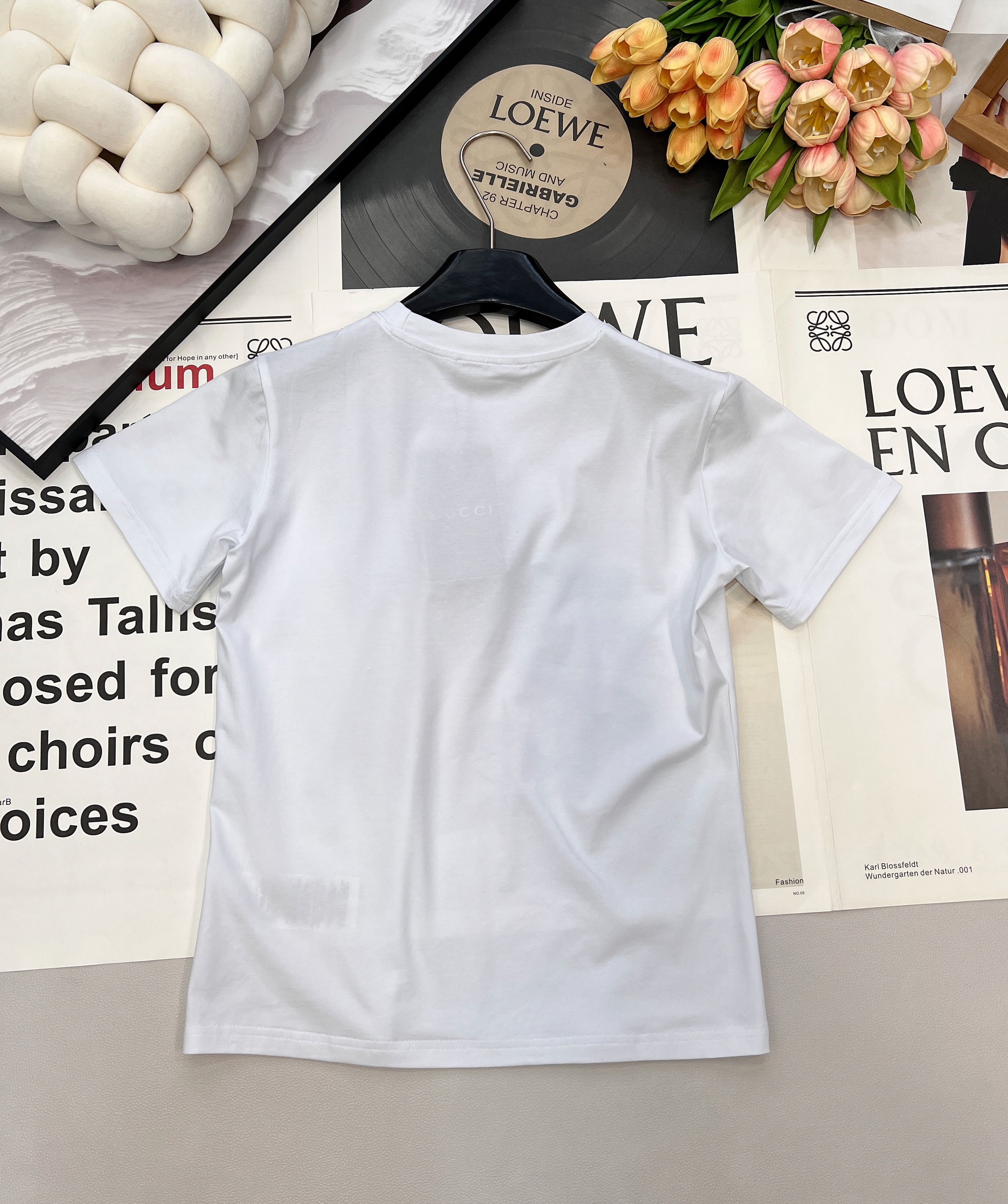 GUCCI 구찌 레터링 프린트 쿨링 코튼 반팔 티셔츠 의류