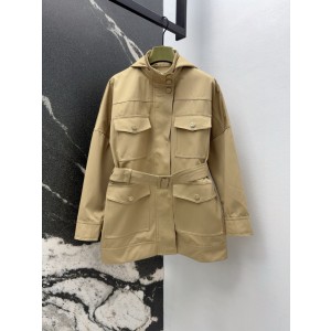 Gucci 구찌 4포켓 후드 벨티드 롱 바람막이 자켓 재킷 의류