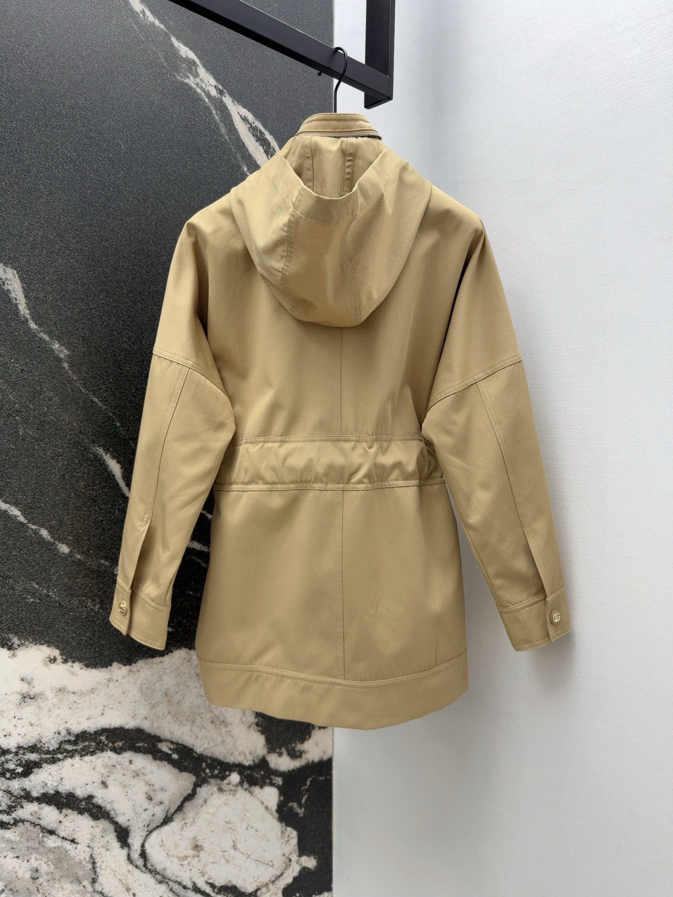 Gucci 구찌 4포켓 후드 벨티드 롱 바람막이 자켓 재킷 의류