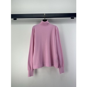 PRADA 프라다 소프트 멜로우 핑크 하이넥 터틀넥 긴팔 니트 의류