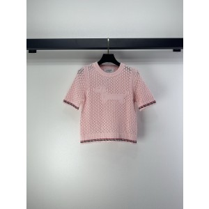 Thom Browne 톰브라운 헥터 독 자수 펀칭 니트 반팔 의류