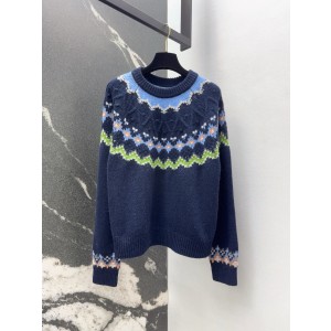 Dior CD 디올 스트로베리(딸기) 자수 포인트 니트 반팔 의류