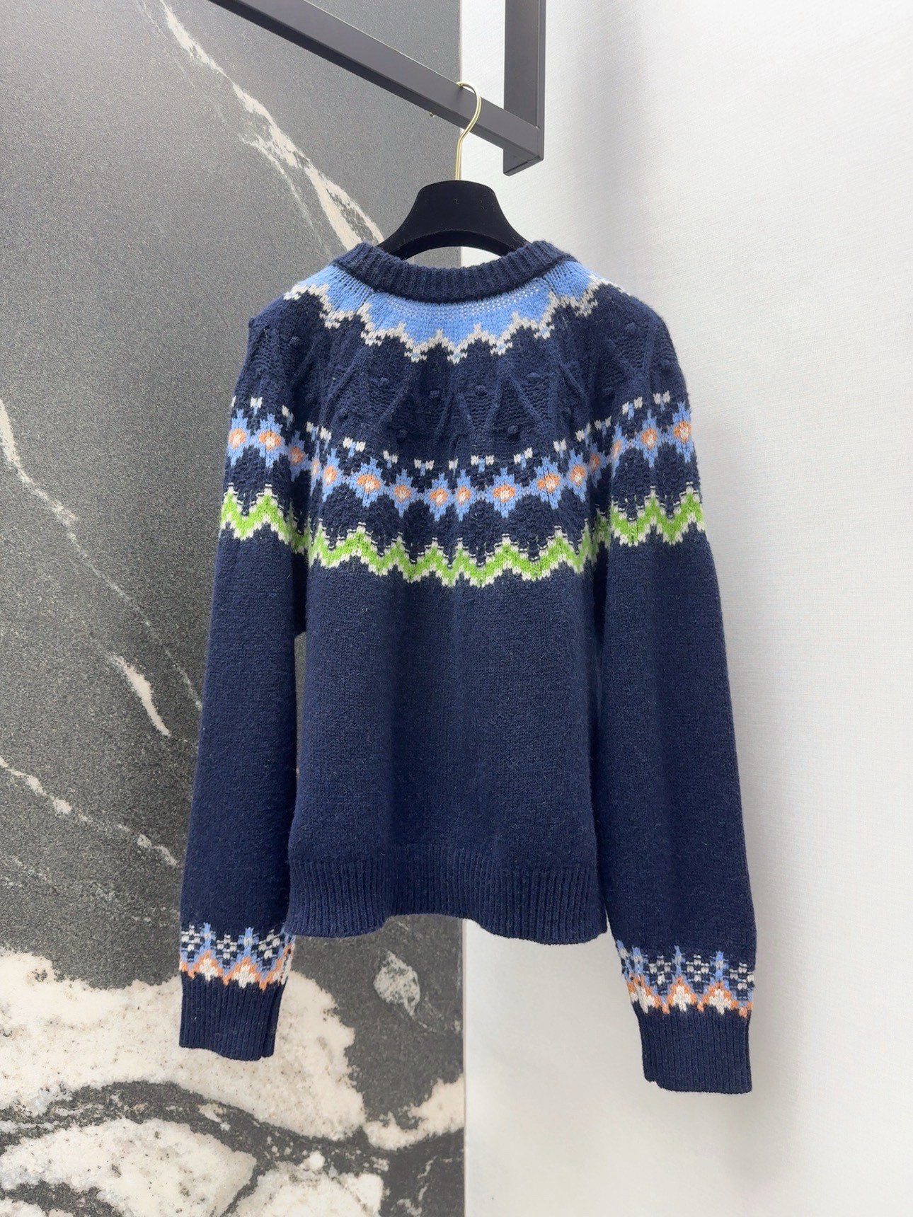 Dior CD 디올 스트로베리(딸기) 자수 포인트 니트 반팔 의류