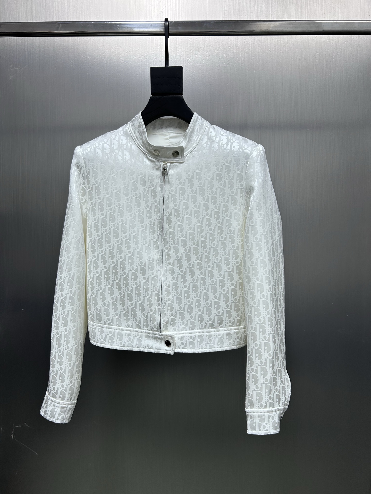 Dior CD 디올 입체 커팅 자카드 자수 크롭 라이더 스타일 자켓 재킷 의류