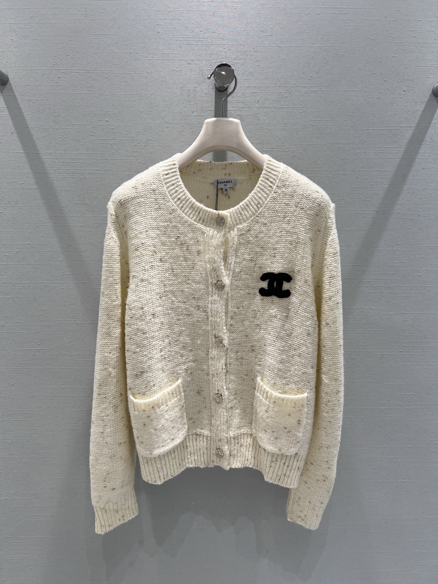 Chanel 샤넬 믹스 텍스처 트위드 로고 가디건 의류