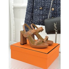 에르메스(HERMES) 더블 H 버클 플랫폼 하이힐 샌들 신발