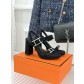 에르메스(HERMES) 더블 H 버클 플랫폼 하이힐 샌들 신발