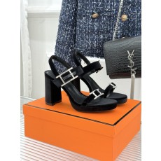 에르메스(HERMES) 더블 H 버클 플랫폼 하이힐 샌들 신발