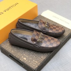 루이비통(Louis Vuitton) LV 남성 윈터 무스탕 드라이빙 슈즈 로퍼 구두 신발