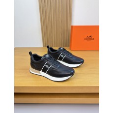 에르메스(HERMES) 나파 레더 로고 웨빙 스니커즈 신발