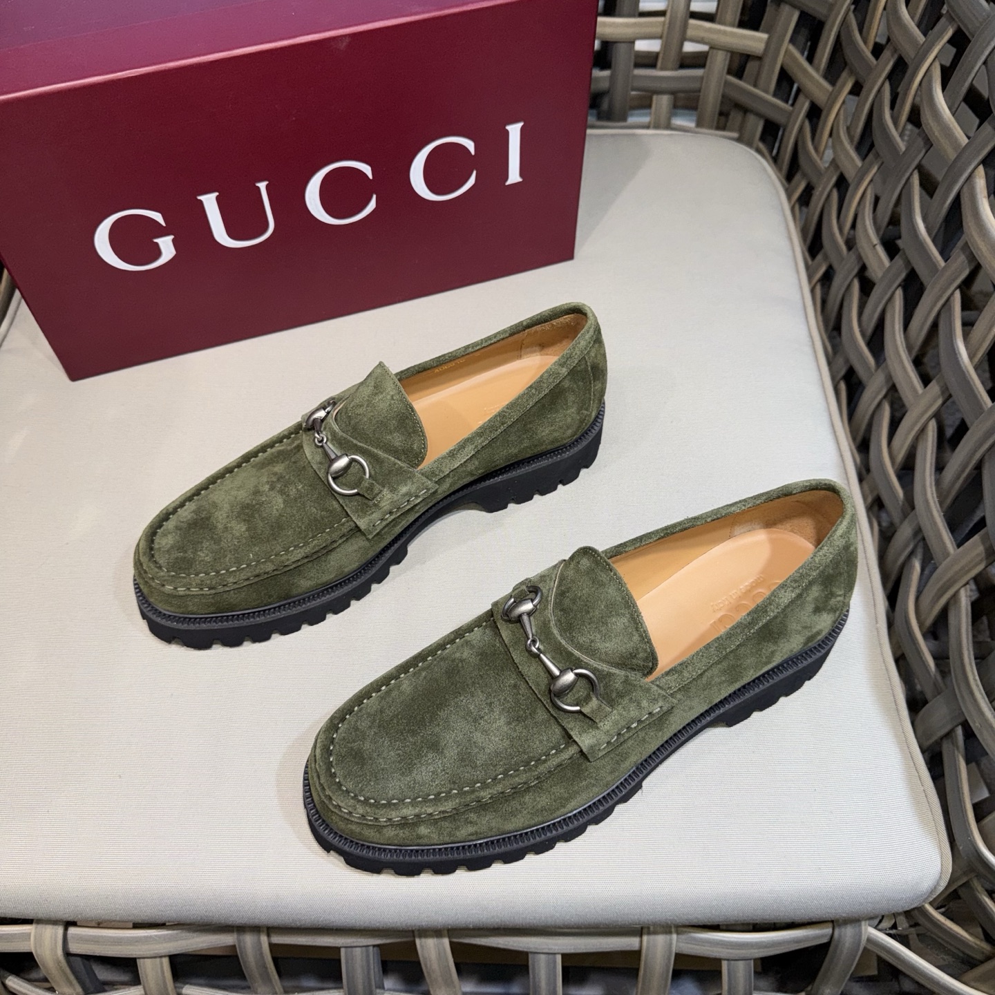 구찌(Gucci) 웹(Web) 스트라이프 마틴 로퍼 구두 신발