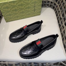 구찌(Gucci) 웹(Web) & 블랙 GG 디테일 로퍼 구두 신발