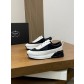 프라다(Prada) 뉴 시즌 가죽 믹스 플랫폼 스니커즈 신발