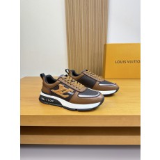 루이비통(LV) 나파 & 리치 가죽 믹스 로고 스니커즈 신발