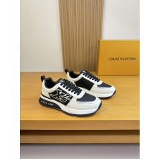 루이비통(LV) 나파 & 리치 가죽 믹스 로고 스니커즈 신발