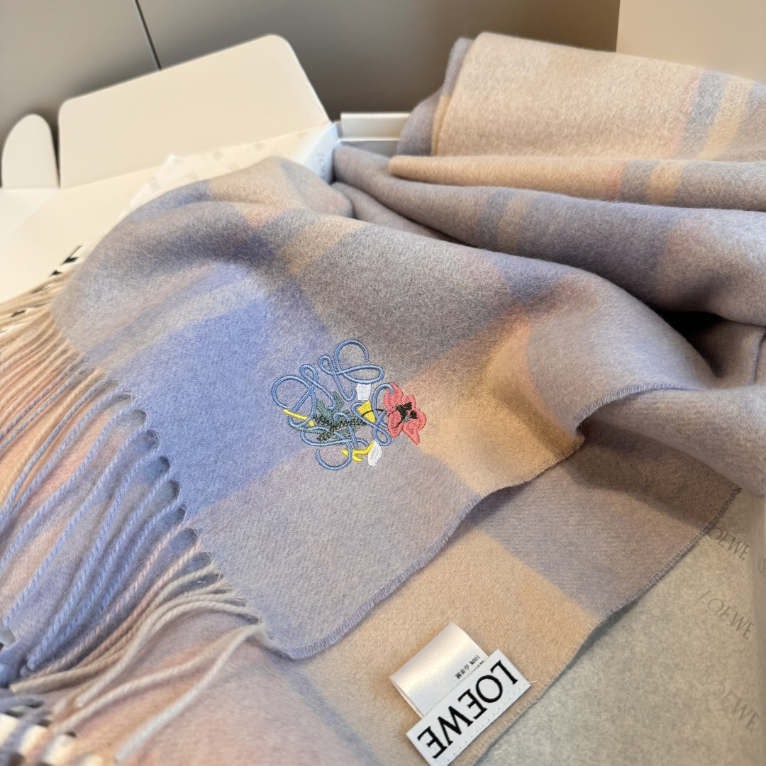 로에베(LOEWE) 더블 페이스 캐시미어 목도리 스카프