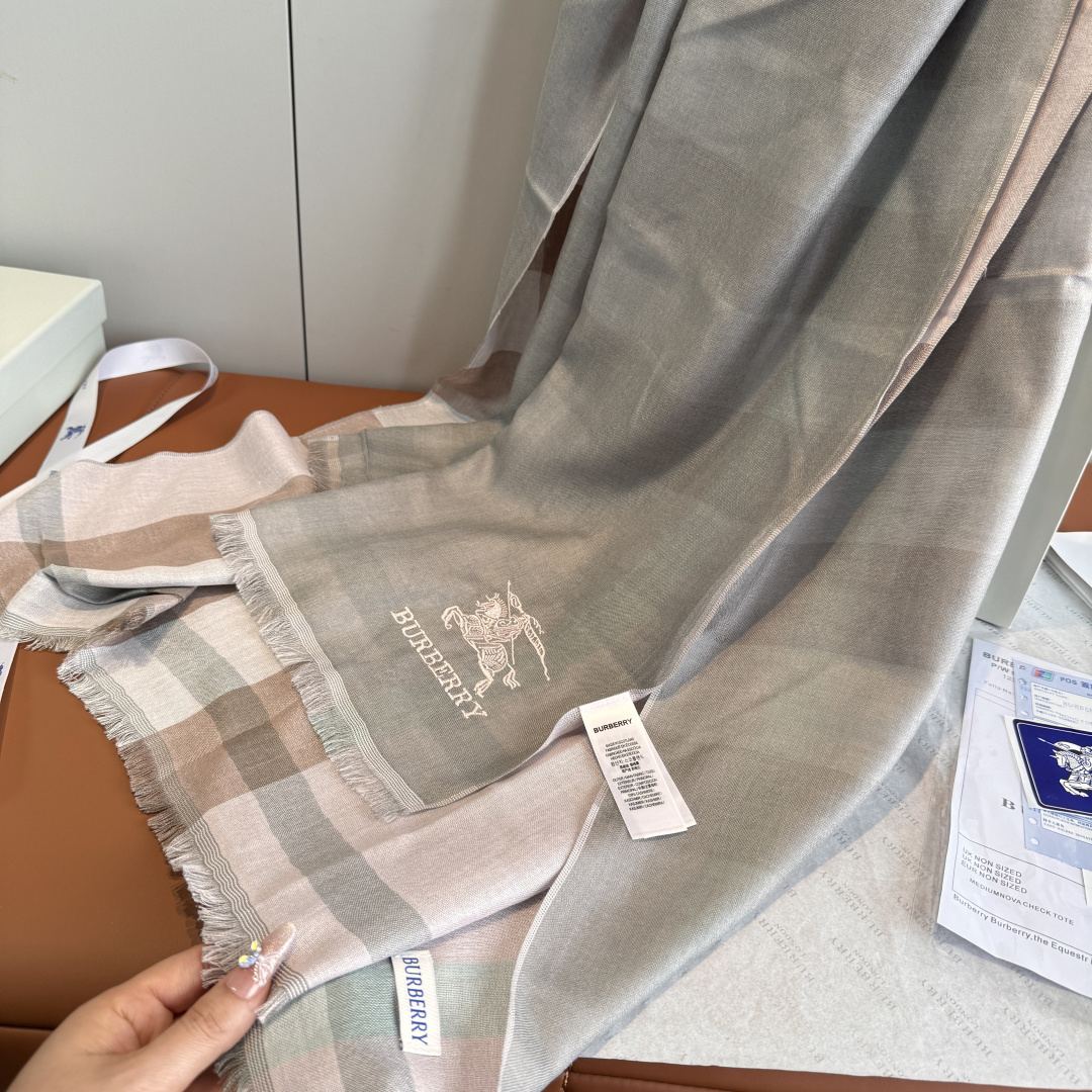 버버리(Burberry) 더블 레이어 캐시미어 빅 숄 머플러 목도리 스카프