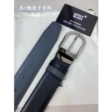 몽블랑(Montblanc) 클래식 레더 벨트