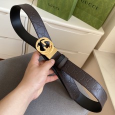 구찌(GUCCI) 더블 페이스 엠보 레더 벨트